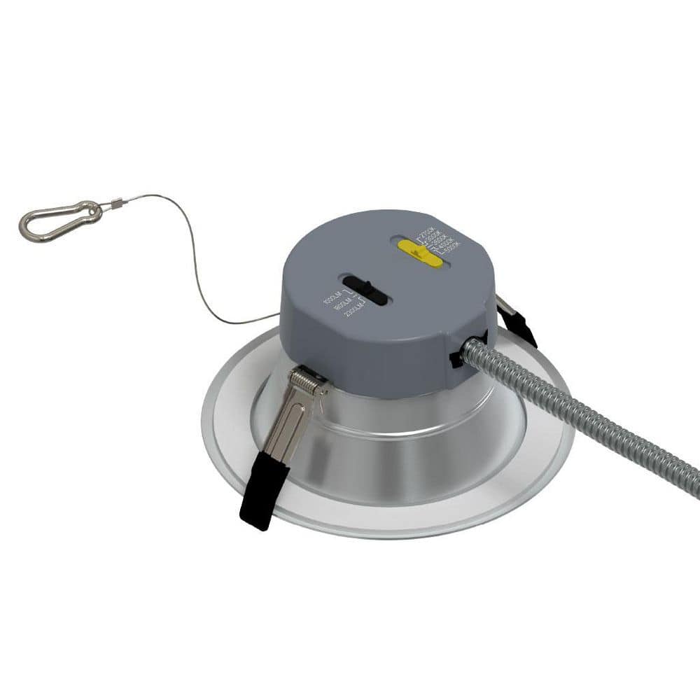 Commercial Retrofit Downlight, 6in, Lumen and CCT Select, 120-277V, Dimmable TRIAC/ELV & 0-10V, Haze Reflector, White Fl price history on PriceWatchPro