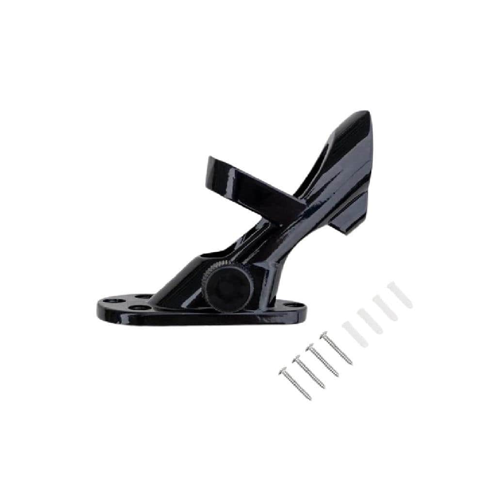 1 in. 2-Position Black Aluminum Flagpole Bracket