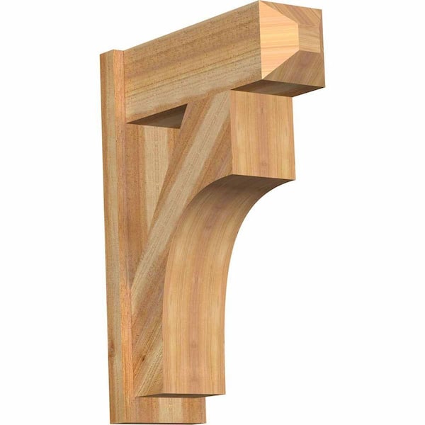 Ekena Millwork 8 in. x 30 in. x 22 in. Western Red Cedar Westlake Craftsman Rough Sawn Outlooker