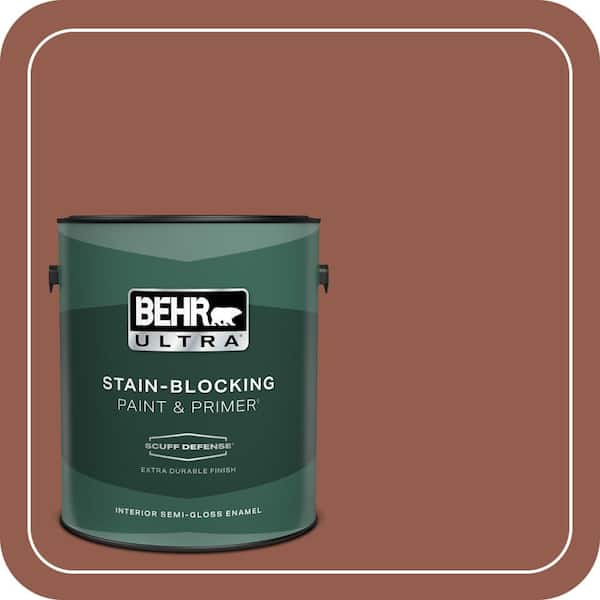 BEHR ULTRA 1 gal. #200F-6 Sequoia Grove Extra Durable Semi-Gloss Enamel Interior Paint & Primer
