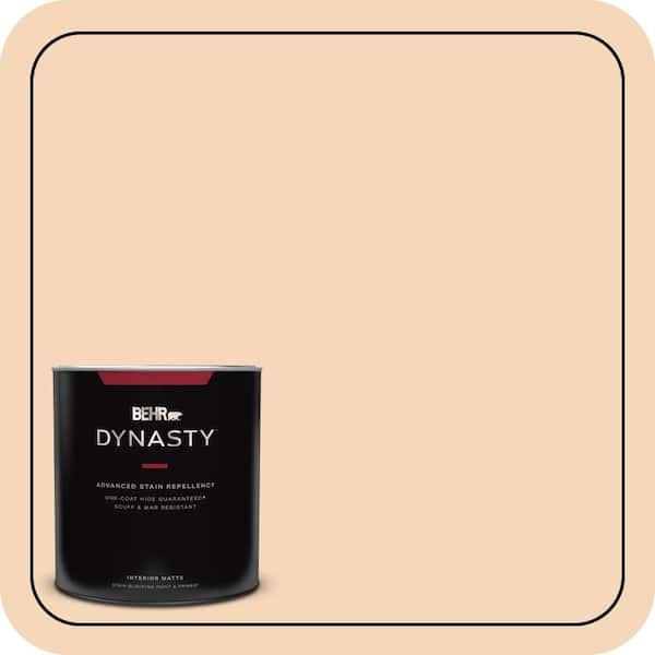 BEHR DYNASTY 1 qt. #PPU4-11 Porcelain Peach Matte Interior Stain-Blocking Paint & Primer