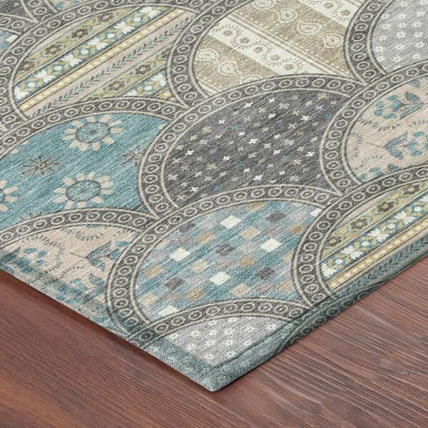 Chantille Machine Washable Indoor/Outdoor Abstract ACN2863 Gray 10 ft. x 14 ft. Area Rug