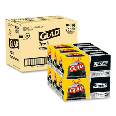 Glad Trash Bags, Multipurpose, Drawstring, Large, Mountain Air, 30 Gallon  25 Ea, Large