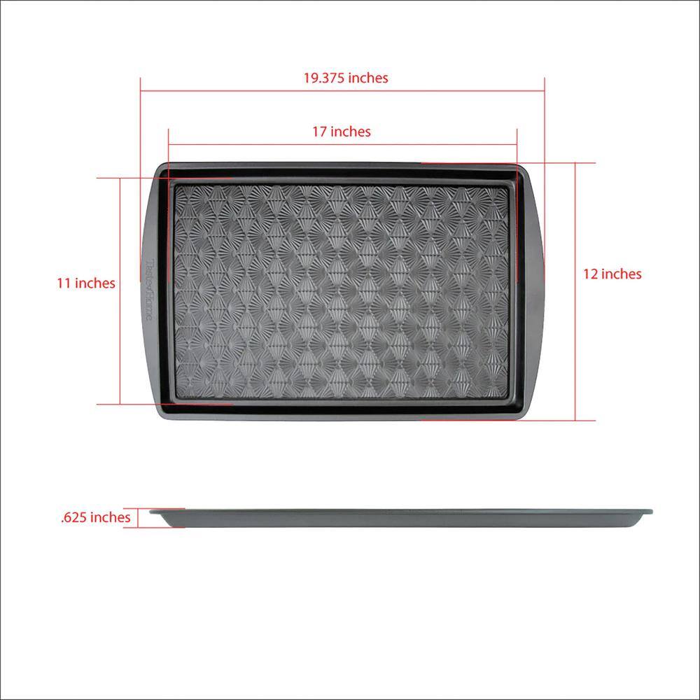 Ash Gray Non-Stick Carbon Steel 3-Piece Baking Sheet Set