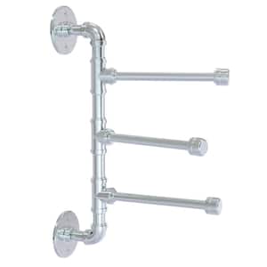 Pipeline 6in. 3 Swing Arm Vertical Towel Bar in Polished Chrome