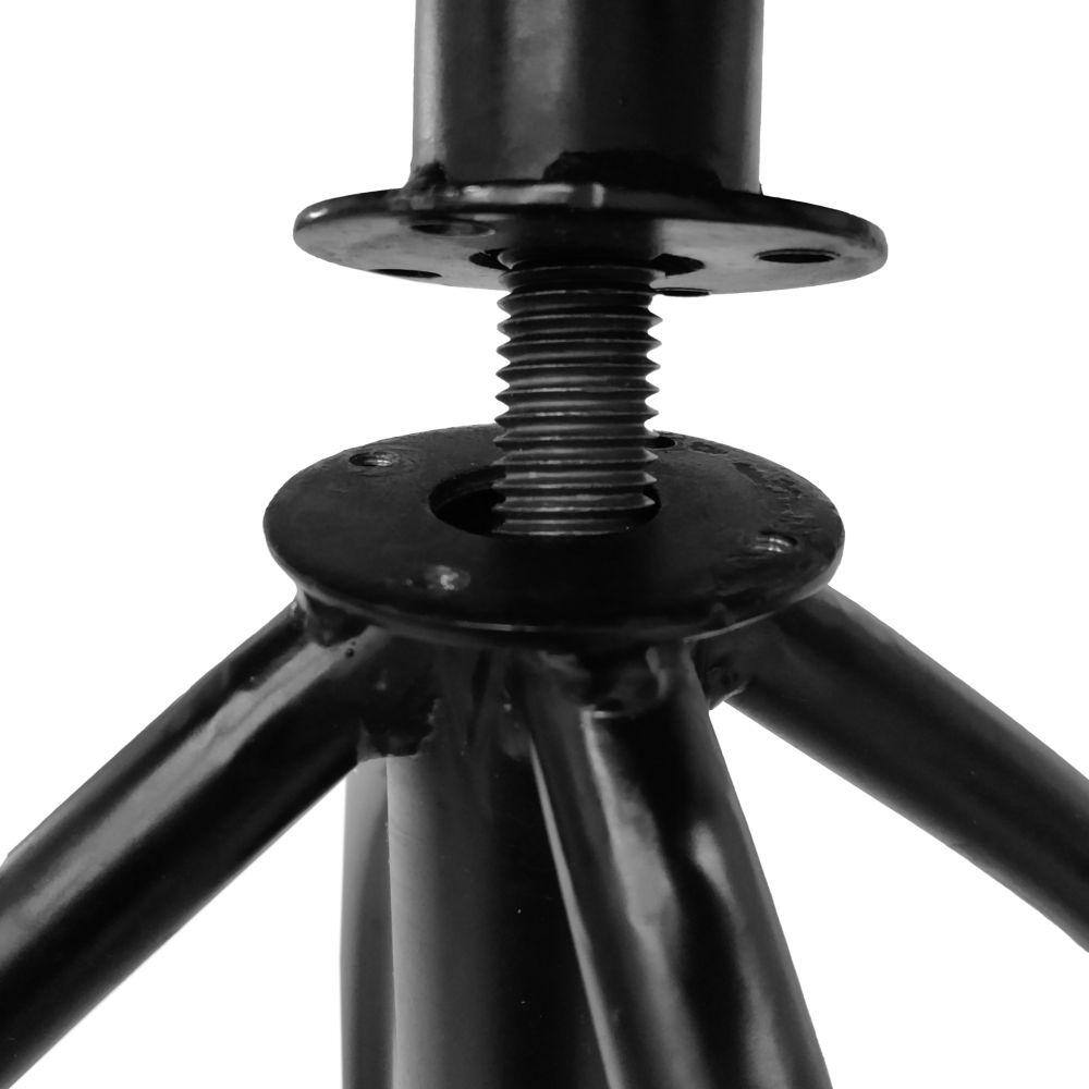 Adjustable Brown Mango Wood and Black Iron Swivel Bar Stool