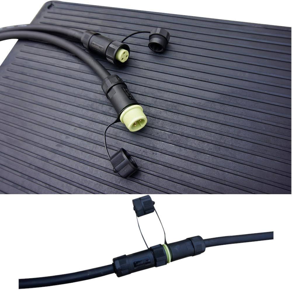 Blue 23x40 Inch Rubber Snow Melting Mat with GFCI Cord