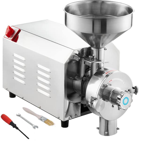 Soybean Grinder Commercial Grinding Machine for Spices 3000-Watt Corn Mill Grinder 100 KG/H Stainless Steel Corn Grinder