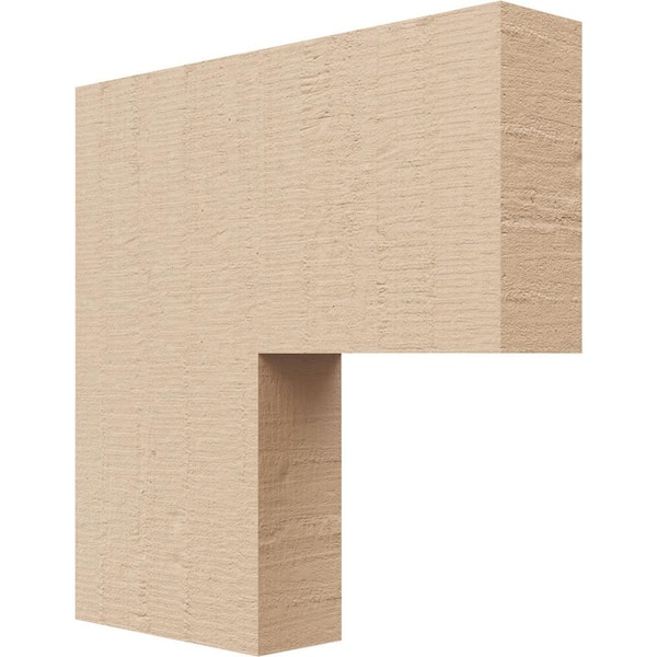 Ekena Millwork 2 in. x 10 in. x 10 in. Series 1 Thin Chapel Hill Rough Cedar Woodgrain Timberthane Polyurethane Corbel, Primed Tan