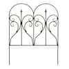 31 in. x 24 in. Black Metal Scroll and Finial Garden Edge 4-Pack 87405 ...