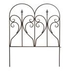 31 in. x 24 in. Black Metal Scroll and Finial Garden Edge 4-Pack 87405-4