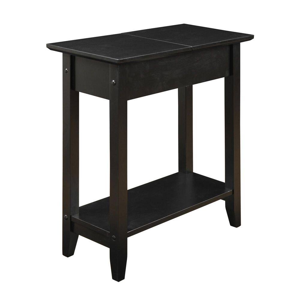 American Heritage Black Flip Top End Table - thumbnail 5