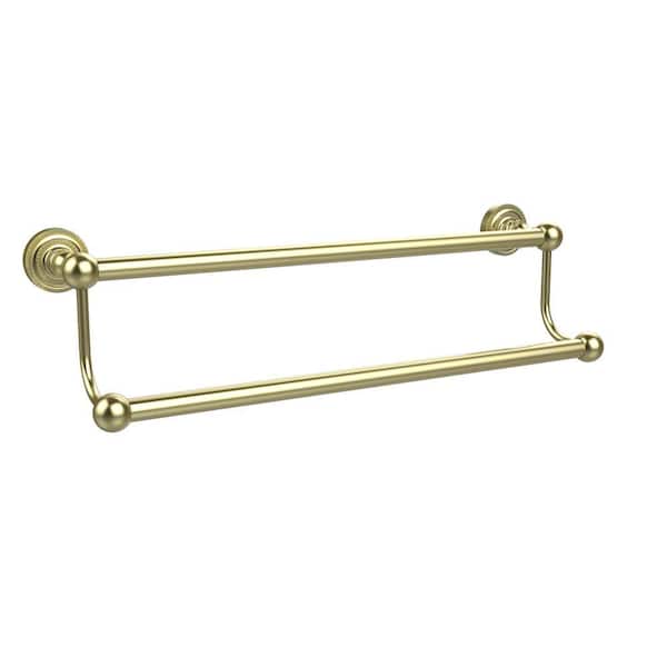 Allied Brass Dottingham Collection 30 in. Double Towel Bar in Satin Brass
