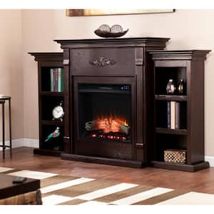 Parekah 70.25 in. Touch Panel Electric Fireplace in Classic Espresso
