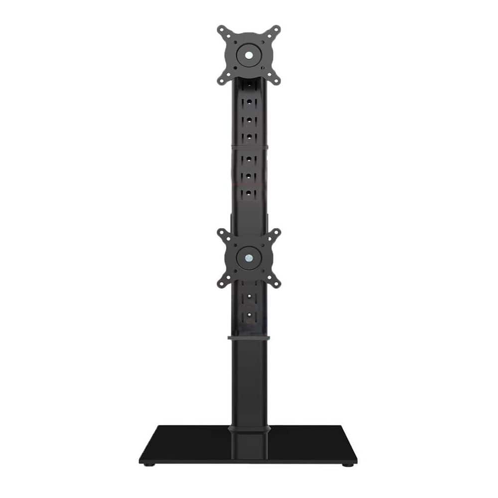 Vrbgify Vertical Dual Monitor Stand Riser for 13-34 in. Screens Swivel ...