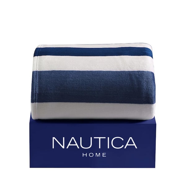 Nautica Rope Stripe Cotton Blanket - On Sale - Bed Bath & Beyond - 22275986