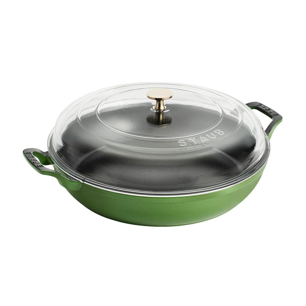 3.5-qt Enameled Cast Iron Braiser, Made in France with Glass Lid - Pistachio price history on PriceWatchPro