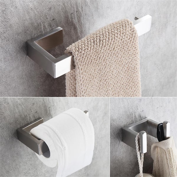 nickel finish bathroom accessories