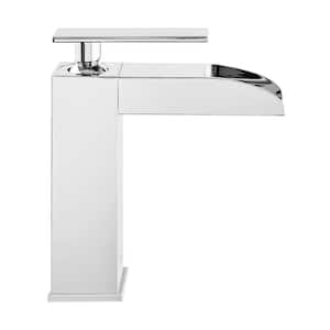 Concorde Single-Handle Single-Hole Waterfall Bathroom Faucet in Polished Chrome