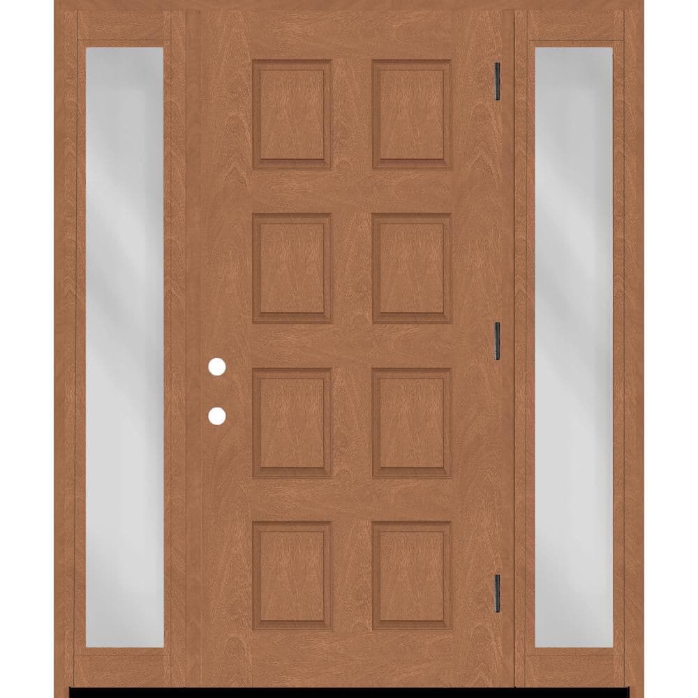 Regency 60 in. x 80 in. 8-Panel LHOS AutumnWheat Mahogany Fiberglass Prehung Front Door w/10in. SLs w/ 4-9/16 Jamb price history on PriceWatchPro