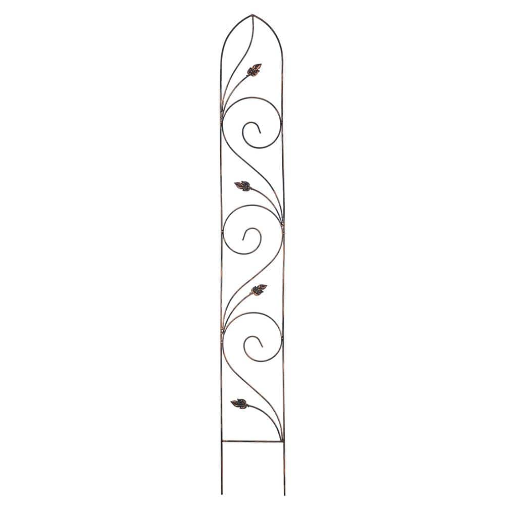 Autumn Leaf 72 in. x 10 in. Metal Trellis