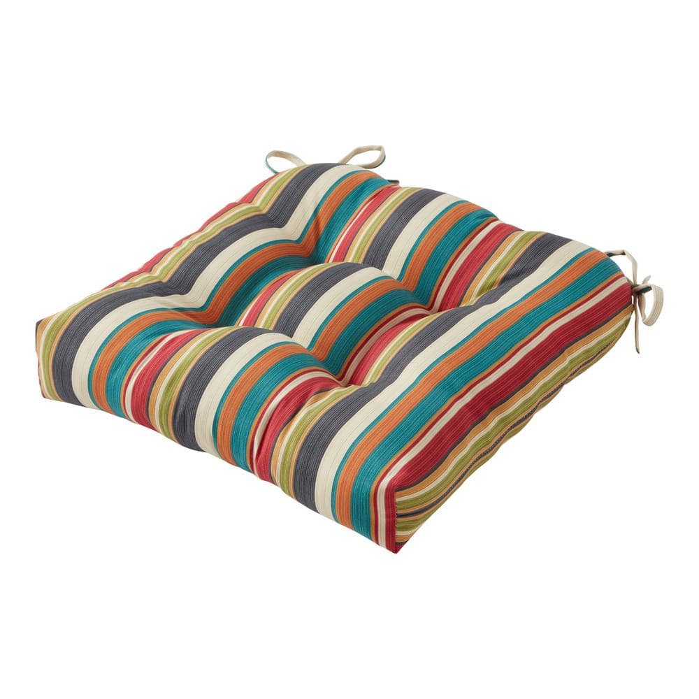 20 in. Sunset Stripe Square Tufted Outdoor Seat Cushion price history on PriceWatchPro