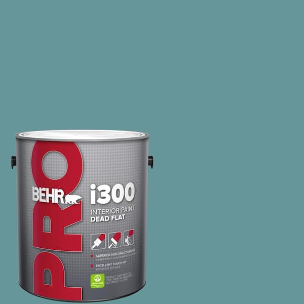 BEHR PRO 1 gal. #MQ6-33 Vintage Teal Dead Flat Interior Paint
