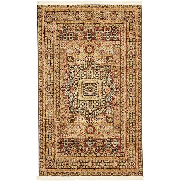 Unique Loom Palace Jackson Brown 3' 3 x 5' 3 Area Rug