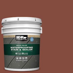 5 gal. #S160-7 Red Chipotle Solid Color Waterproofing Exterior Wood Stain and Sealer