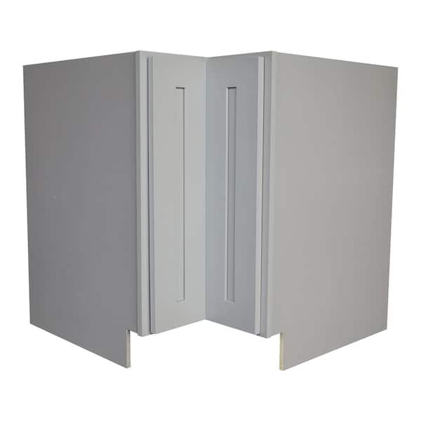 Plywell Ready to Assemble 33 x 34.5 x 24 in. Shaker Base Lazy Susan Cabinet in Gray