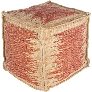 Katu Burnt Orange Accent Pouf