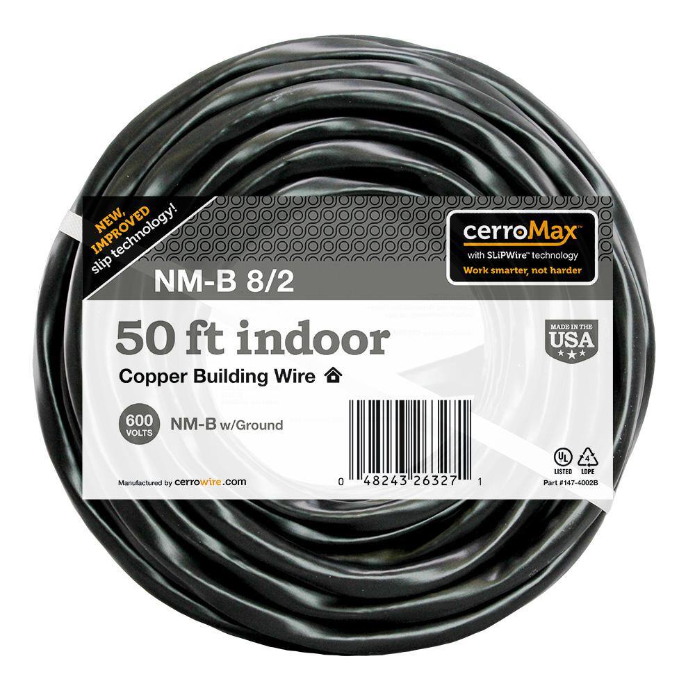 NEW 50' 8/2 W/GROUND NM-B ROMEX HOUSE WIRE/CABLE 