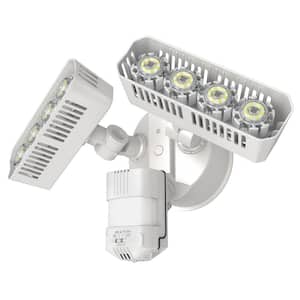 36W 180-Degree White Motion Sensor Dusk to Dawn Outdoor LED Waterproof Flood Security Light, 3600 Lumens 5000K Daylight