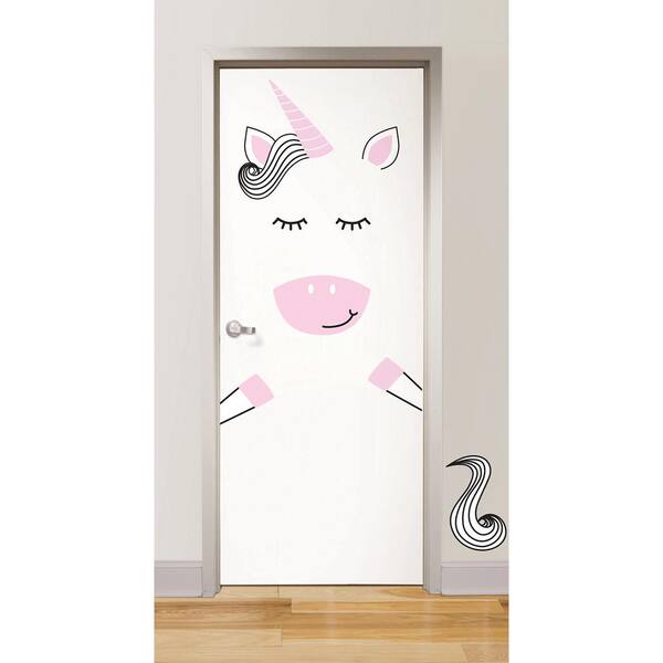 WallPops Pink Gigi the Unicorn Door Decal