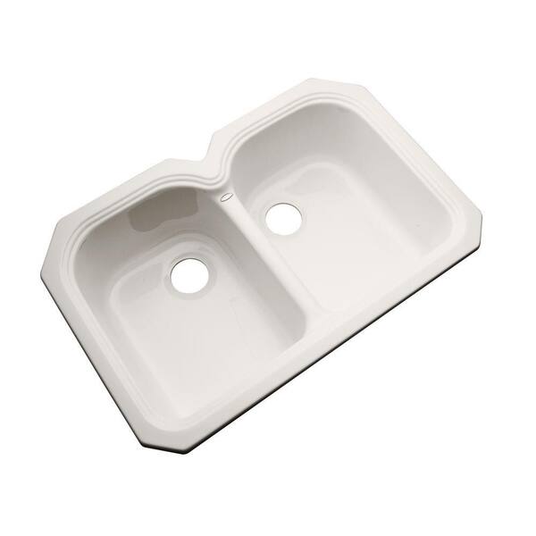 Thermocast Hartford Undermount Acrylic 33 in. Double Bowl Kitchen Sink in Bone