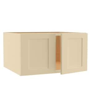 Newport Cream Painted Plywood Shaker Assembled Wall Kitchen Cabinet Soft Close 27 W in. 24 D in. 15 in. H