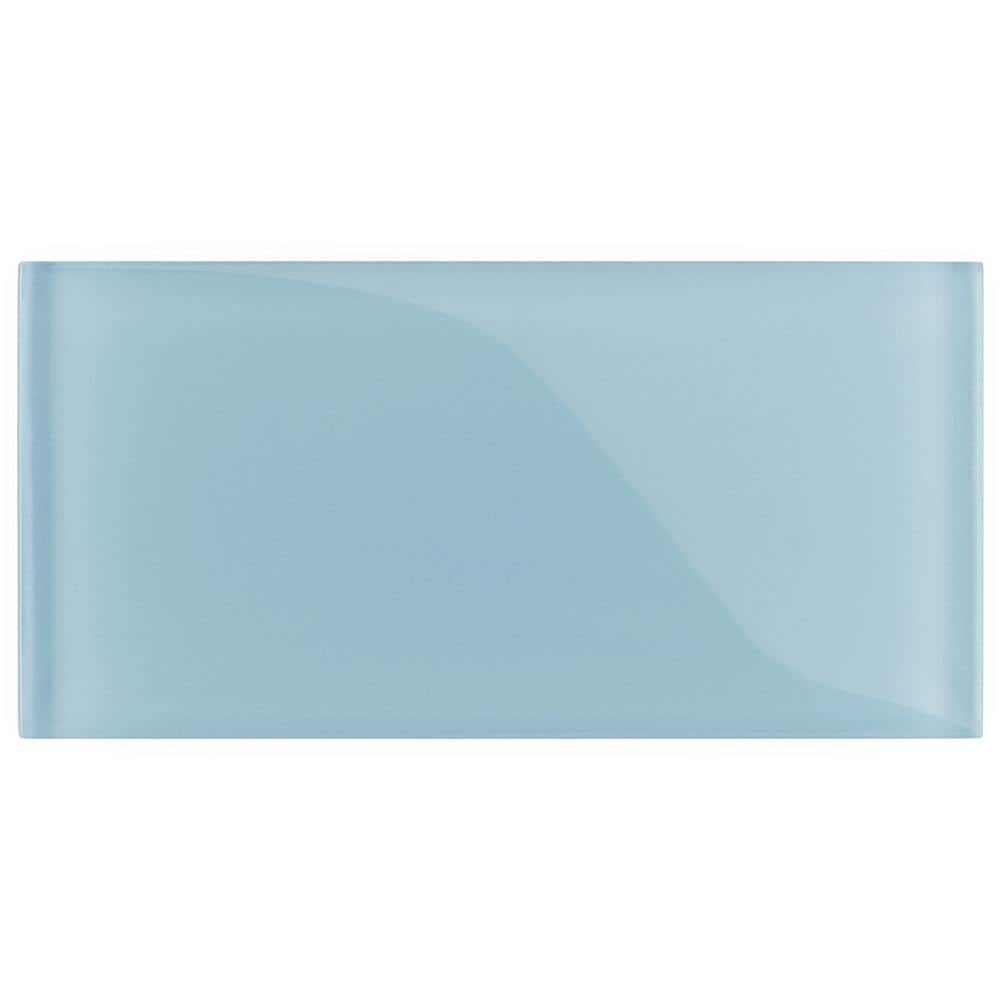 Contempo Blue Gray 3 in. x .31 in. Polished Glass Tile Sample price history on PriceWatchPro