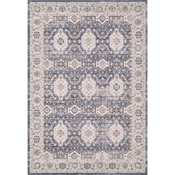 MILLERTON HOME Adela Blue 8 ft. x 10 ft. Bohemian Ikat Area Rug