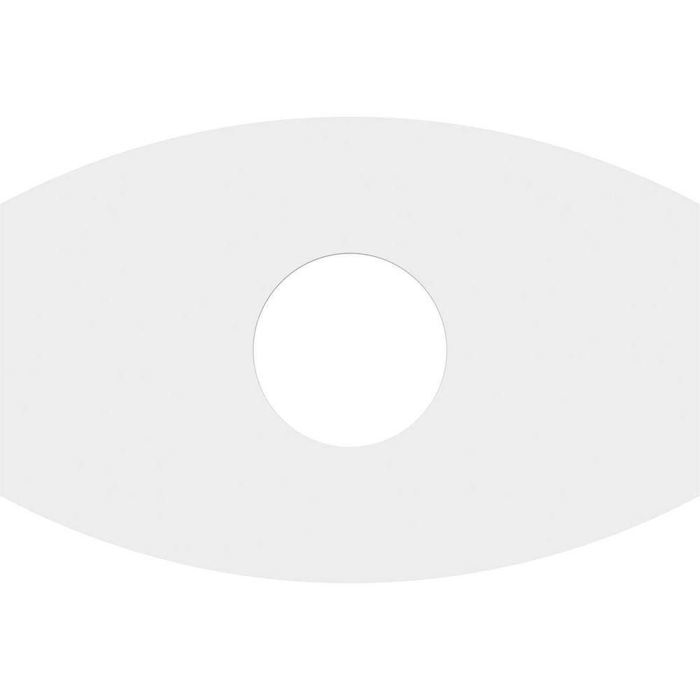 Kailey White PVC Contemporary Ceiling Medallion 18" x 12"