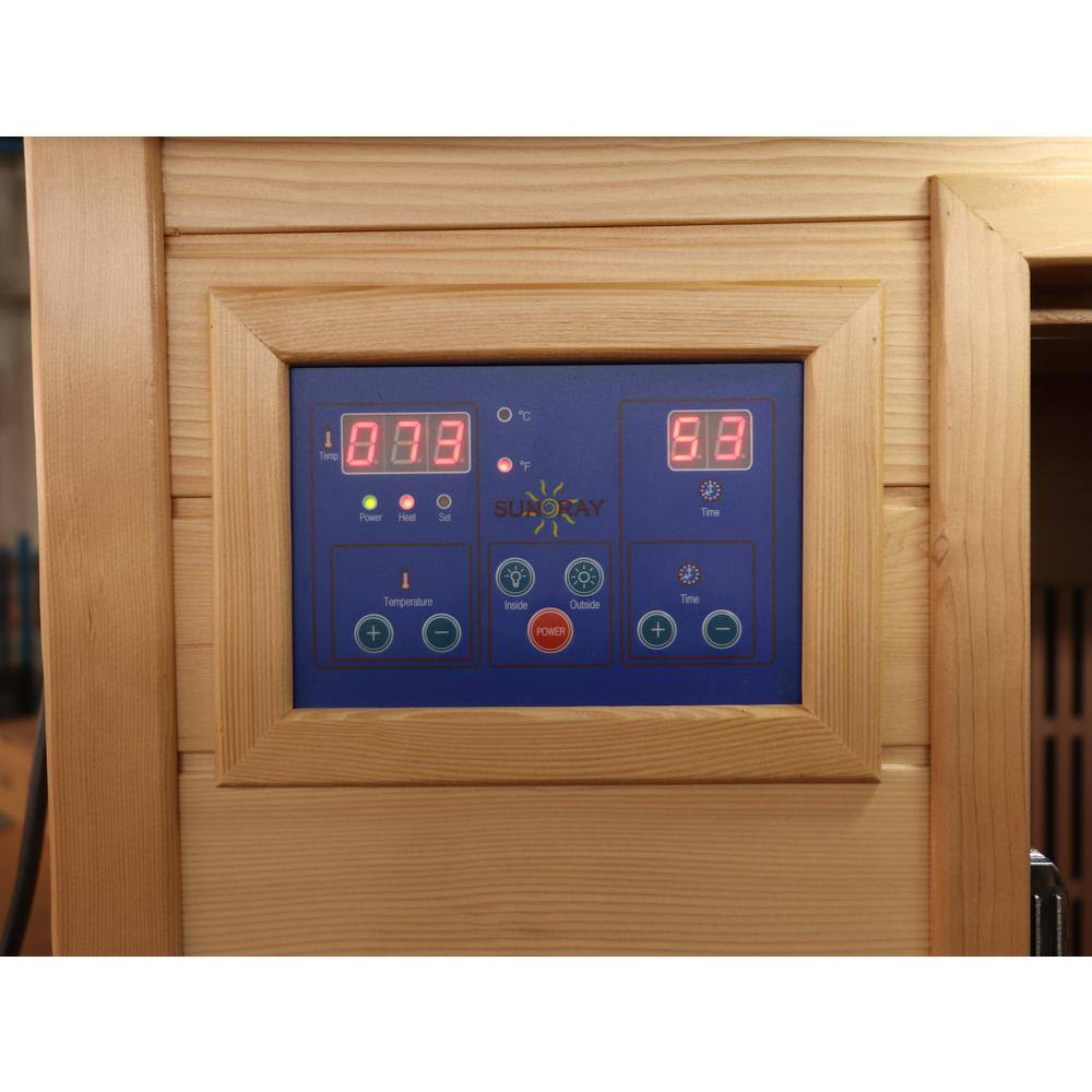 Westlake 3-Person Hardwood and Cultured Stone Infrared Sauna
