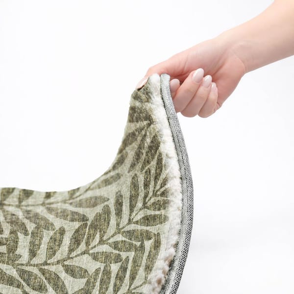 Dream Shag Premium Machine Washable Abstract ADS111 Green 10 ft. x 14 ft. Area Rug