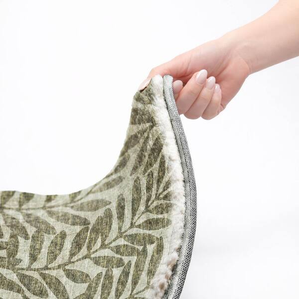 Dream Shag Premium Machine Washable Abstract ADS111 Green 9 ft. x 12 ft. Area Rug