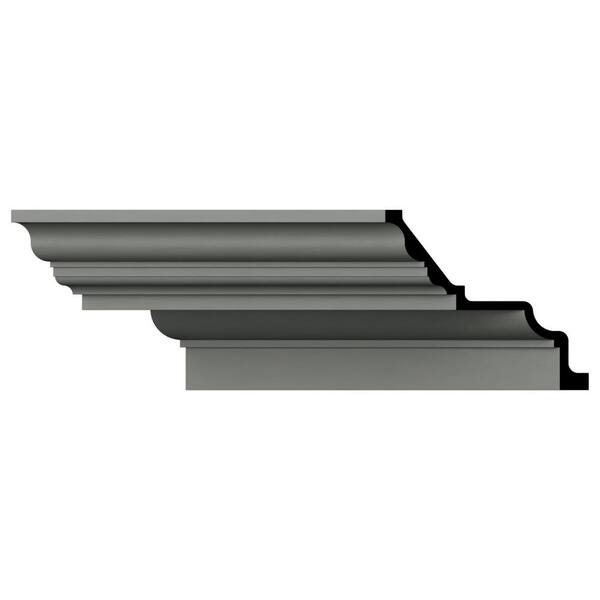 Ekena Millwork Jenna 16.375 in. D x 21.875 in. W x 96 in. L Polyurethane Crown Moulding