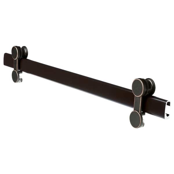 Delta 48 to 60 in. Contemporary Sliding Shower Door Track Assembly Kit in Bronze