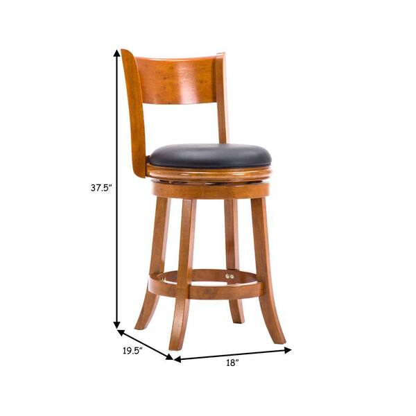 solid wood and leather bar stools