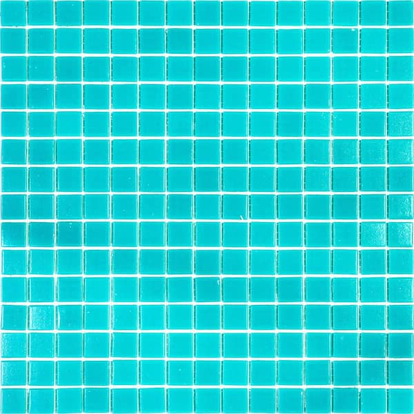 Apollo Tile Celestial Persian Green 12-in x 12-in Glossy Glass Uniform Squares Floor and Wall Tile (20-sq. ft/ Carton)