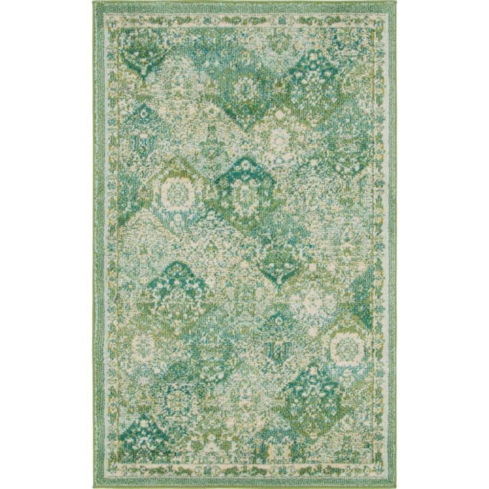 Penrose Blake Green 3 ft. 3 in. x 5 ft. 3 in. Area Rug price history on PriceWatchPro