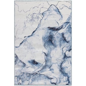 Daydream Ivory Blue 3 ft. x 4 ft. Contemporary Area Rug
