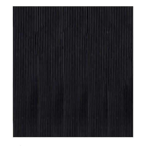 Ottomanson Pro-Tex Heavy Duty Chair Mat Collection Waterproof Ribbed Design Black 3 ft. x 5ft. Indoor Protector Rug