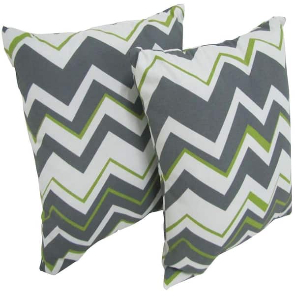 Arlington House Tempest Sterling Square Outdoor Throw Pillow (2-Pack)